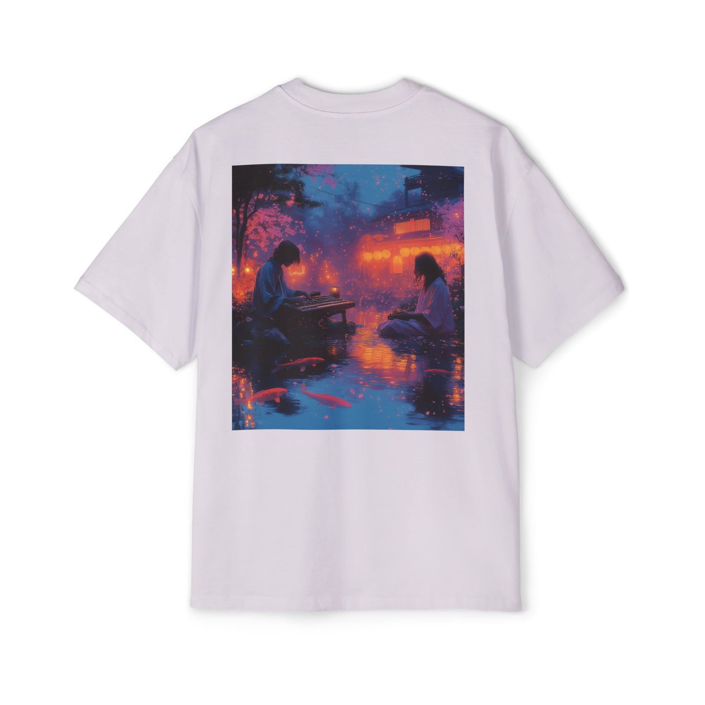 🌌 [DROP 03: DREAMSCAPES] Oversized Heavy Cotton Art Tee – Ethereal Synth Session