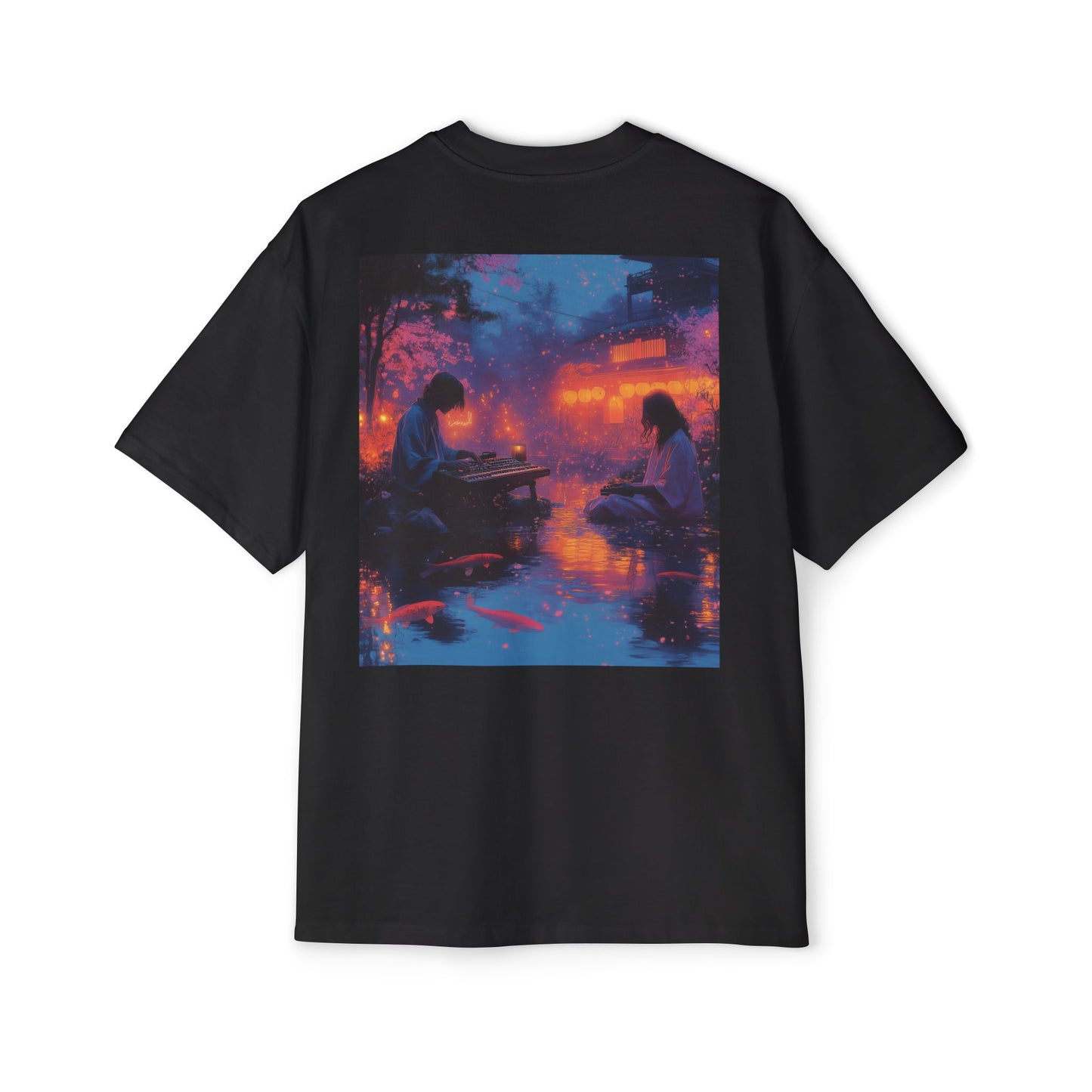 🌌 [DROP 03: DREAMSCAPES] Oversized Heavy Cotton Art Tee – Ethereal Synth Session